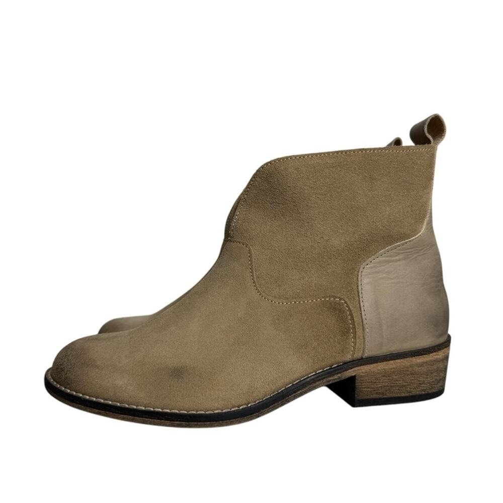 Ivylee Copenhagen Oprah Leather Suede Boots Pull On Booties Women's 37‎ US 6